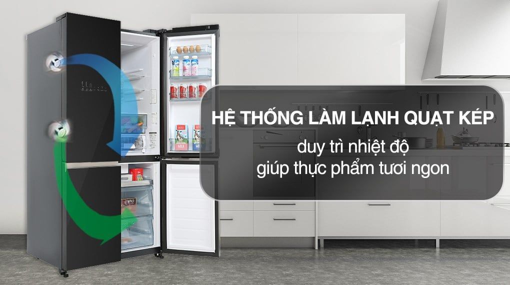 Tủ lạnh Hitachi Inverter 569 lít R-WB640VGV0 GBK (4 cánh)