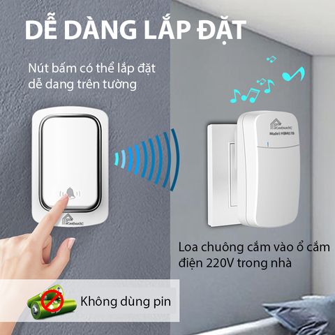 Chuông cửa không dây không pin Homematic HBM078