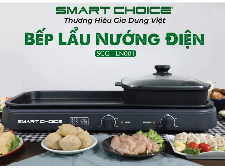 Lẩu nướng điện đa năng Smart Choice SCG-LN001