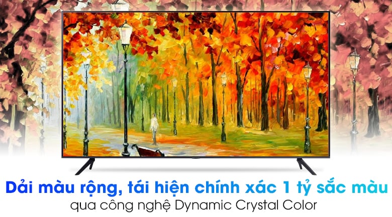 Smart Tivi Samsung 4K 75 inch UA75AU7000 - Tái hiện chính xác 1 tỷ sắc màu với công nghệ Dynamic Crystal Color hiện đại