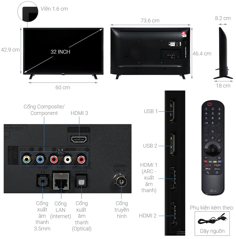 Smart Tivi LED LG 32 inch 32LM636BPTB