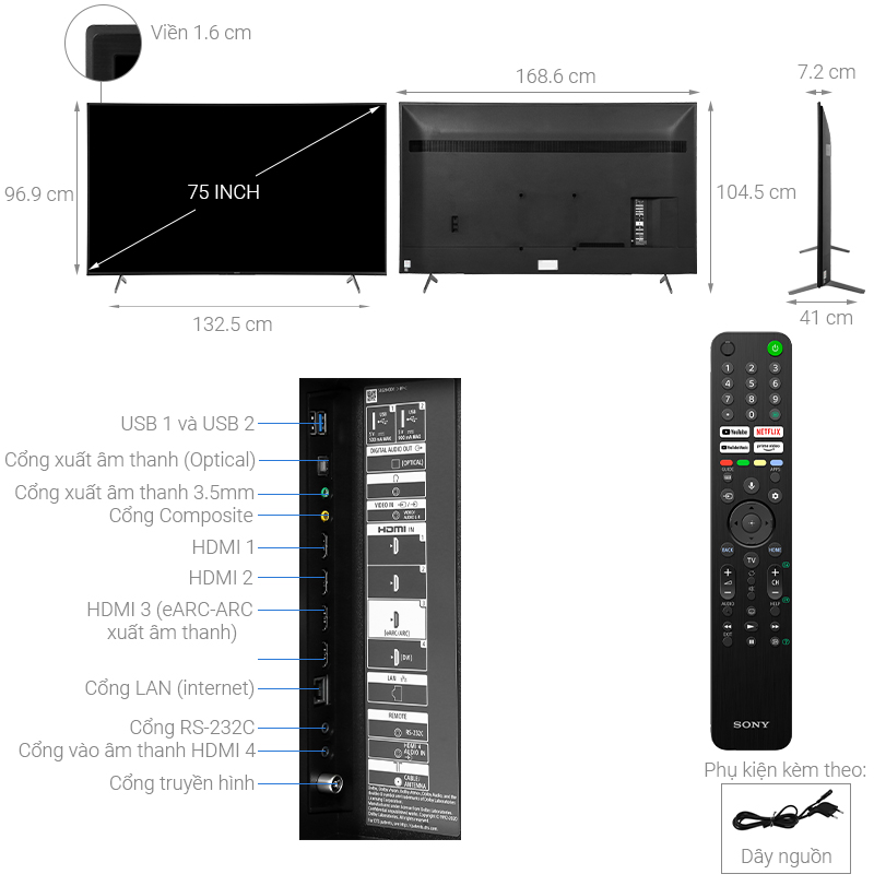 Android Tivi Sony 4K 75 inch KD-75X80J