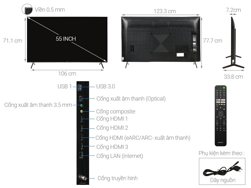 Android Tivi Sony 4K 55 inch XR-55X90J