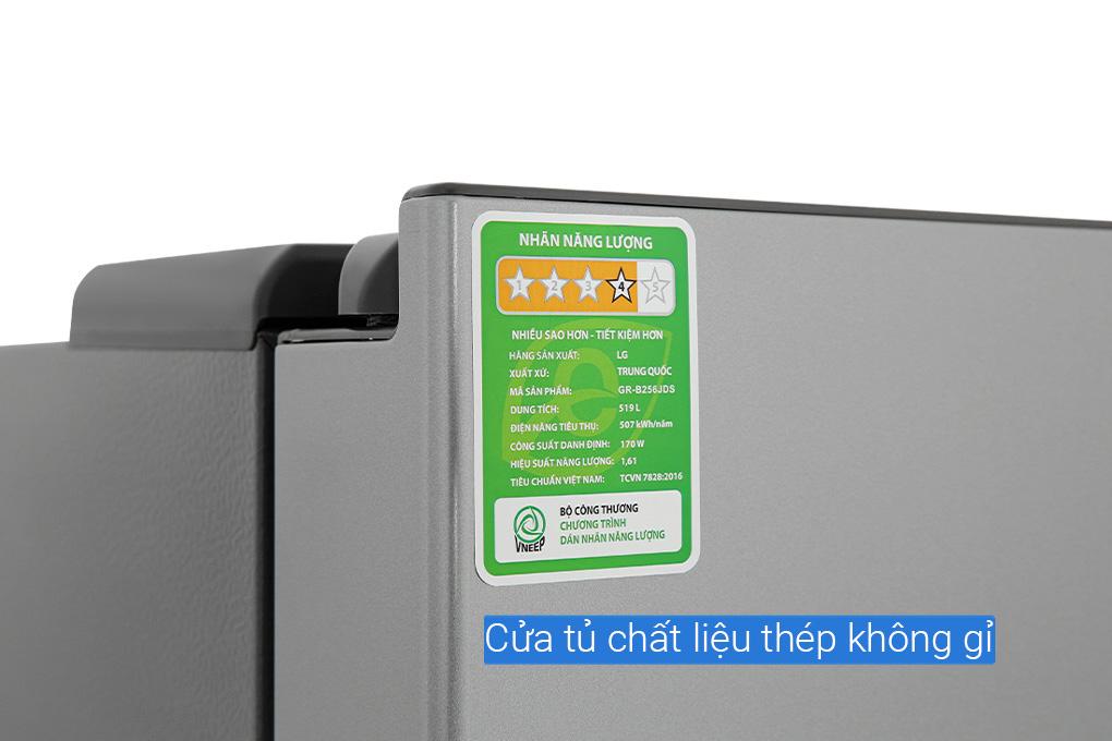 Tủ lạnh LG Inverter 519 lít GR-B256JDS (SBS) - Chính Hãng