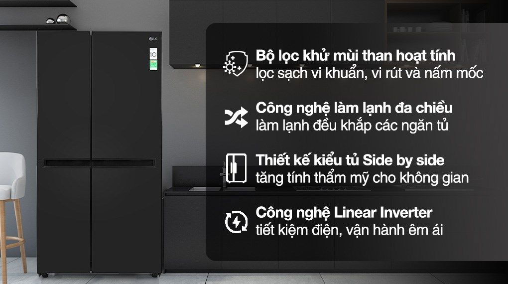 Tủ lạnh LG Inverter 649 lít GR-B257WB (2 cánh)