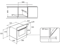 Lò nướng âm tủ đa năng 73L Ariston FI7 891 SP IX A AUS