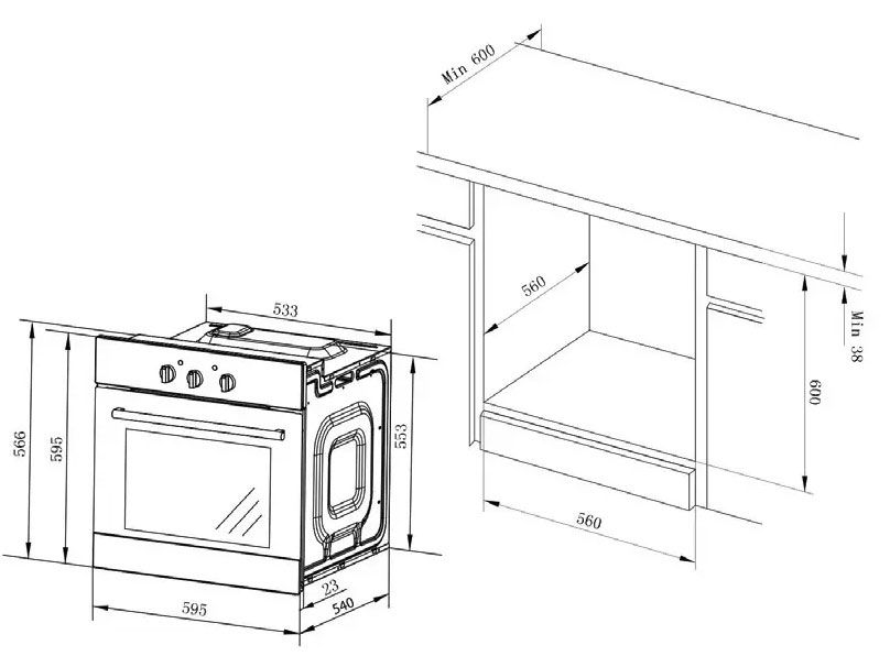 Lò nướng âm tủ Spelier SPB-6524EU - 60 lít