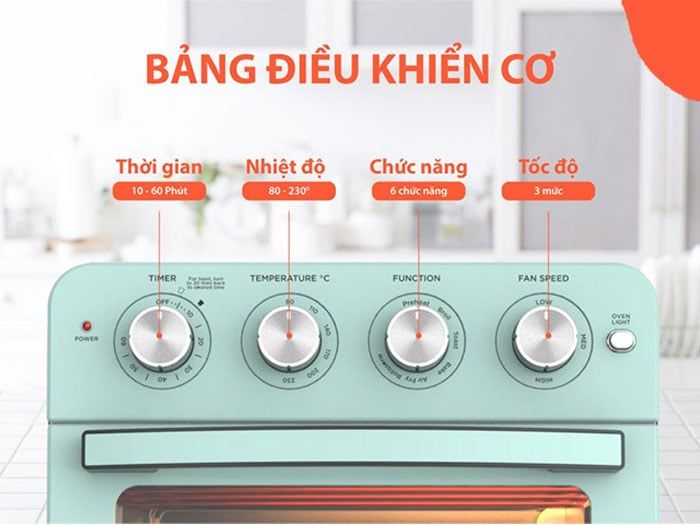 Lò nướng kiêm nồi chiên không dầu UNIE Q37 (25 lít)