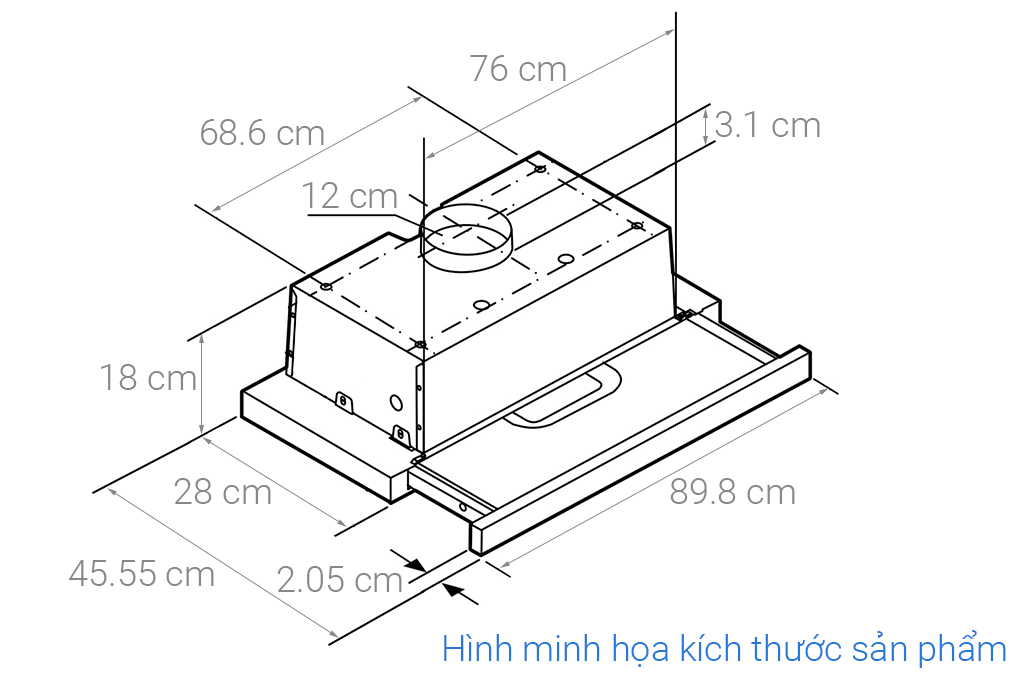 Máy hút mùi âm tủ Bosch DFT93AC50