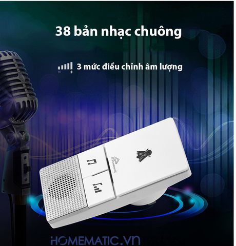 Chuông cửa không dây cao cấp, không dùng pin Homematic HBM08