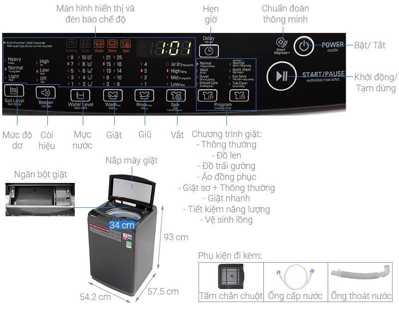 Electrolux Inverter 9 kg T2109VSAB