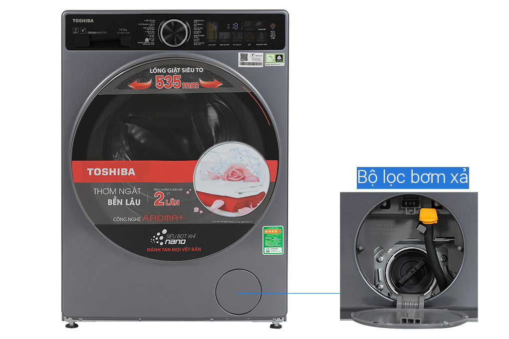 Máy giặt Toshiba Inverter 10.5 kg TW-T25BU115MWV(MG)