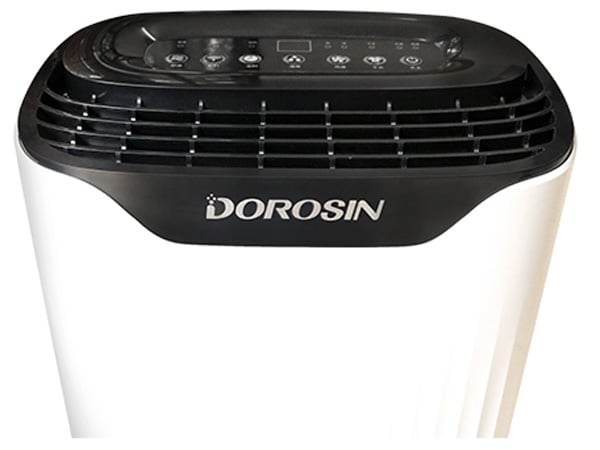Bảng điều khiển của máy hút ẩm Dorosin ER-612 khá hiện đại với các nút bấm điện tử