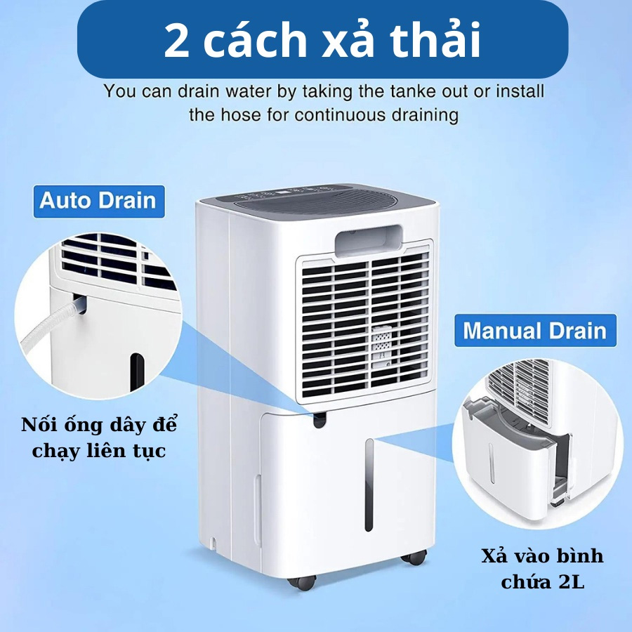 Máy Takai Pro TKD14-OL có 2 cách xả nước thải
