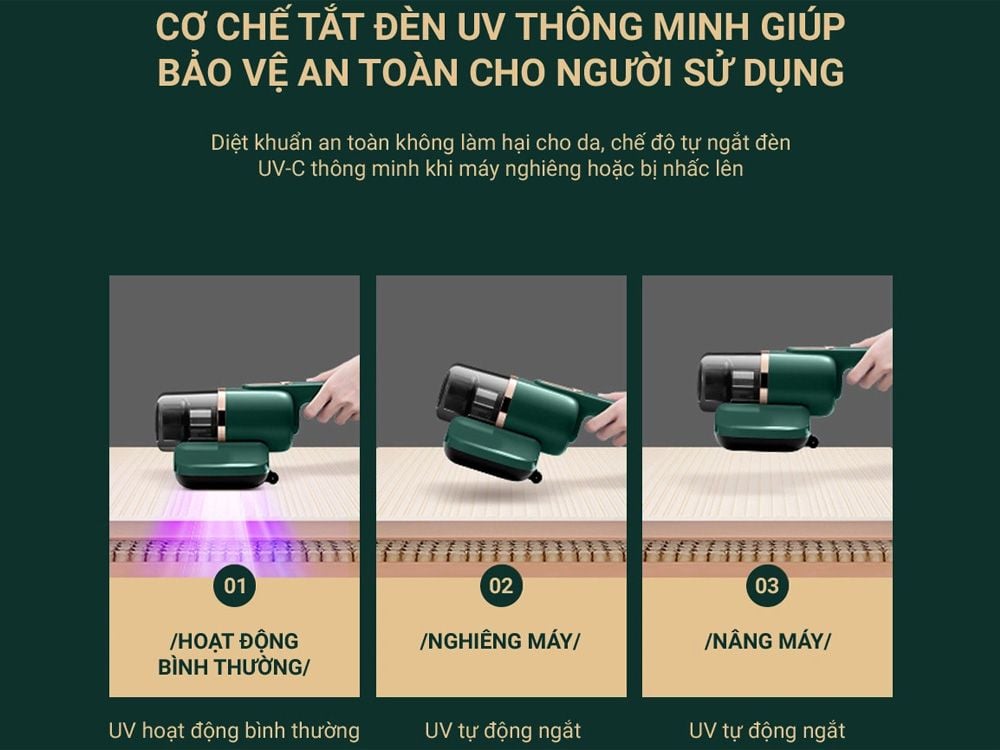 Máy hút bụi diệt khuẩn UV thông minh Kalpen VCK - 3901