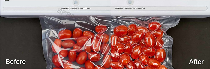 Trước và sau khi hút chân không Trước và sau khi hút chân không