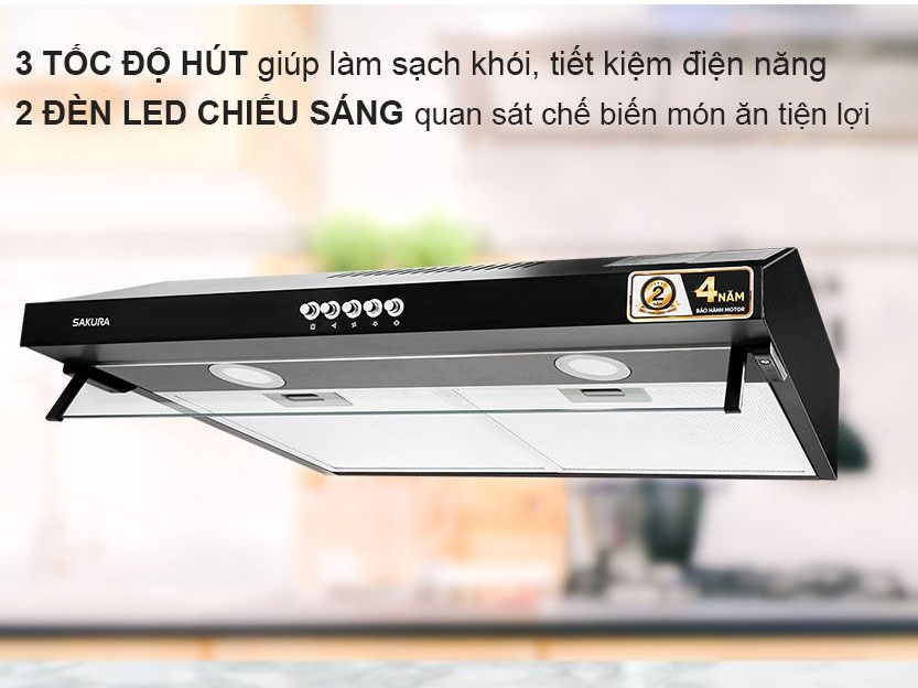 Sakura SR-3030B có 3 tốc độ hút Sakura SR-3030B