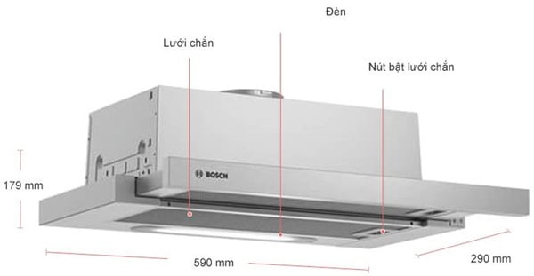 Máy hút mùi âm tủ Bosch DFL064W53B