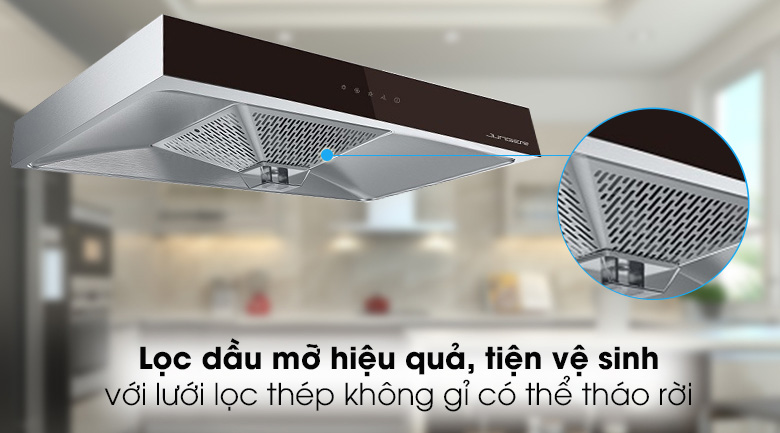 Lưới lọc bằng inox chống gỉ, bền, an toàn