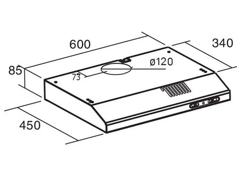 Máy hút mùi âm tủ Cata LF-2060 X (60cm)