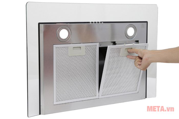 Máy hút mùi kính cong Sunhouse SHB6629-70C có khử mùi Máy hút mùi