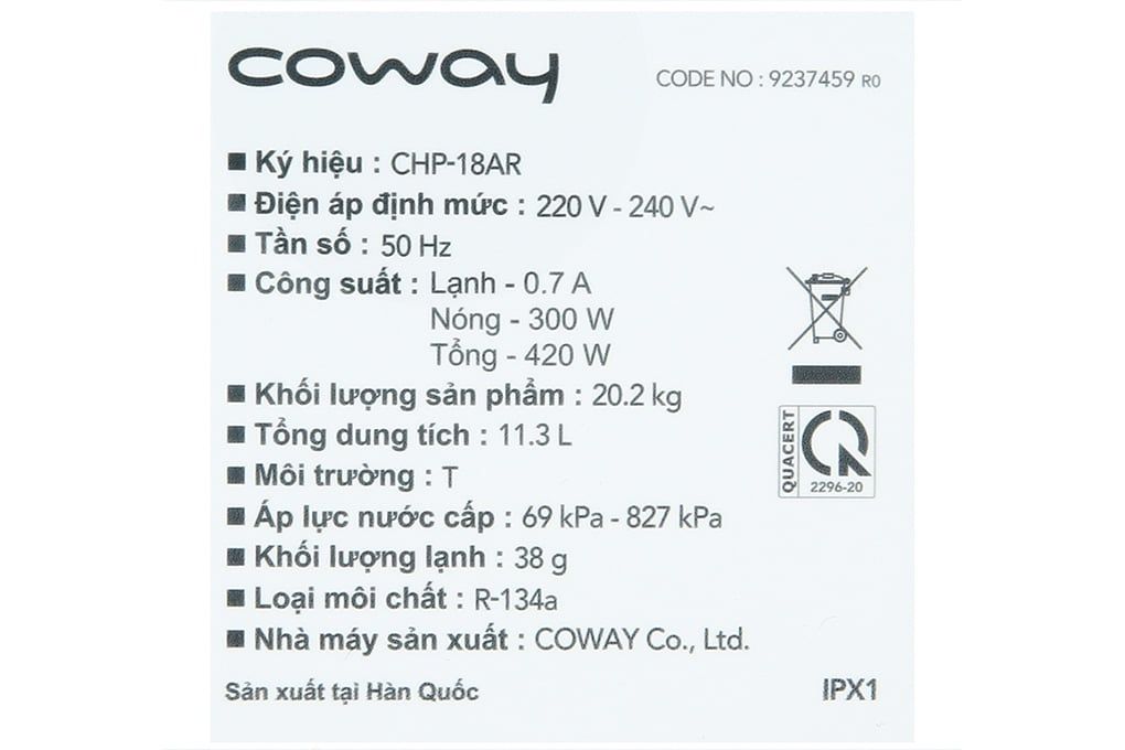 Máy lọc nước Coway Villaem 2 (CHP-18AR)