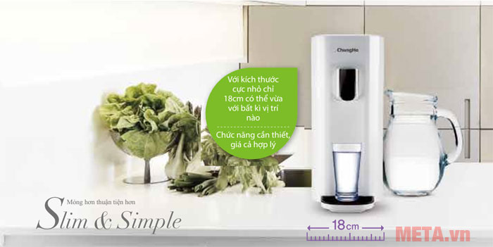 Máy được thiết kế với kích thước nhỏ gọn phù hợp với mọi không gian