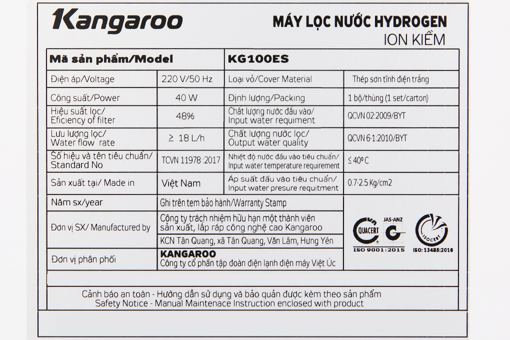 Máy lọc nước Kangaroo 