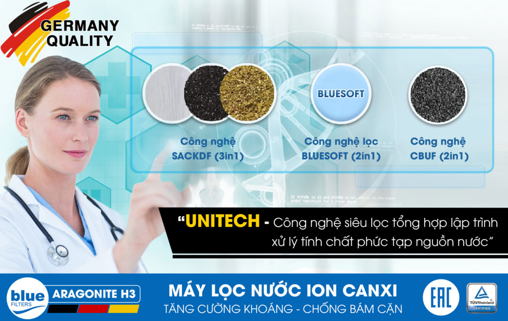 Máy lọc nước Nano Bluefilters Aragonite H3