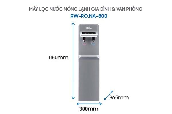Máy lọc nước nóng lạnh RW-RO.NA-800S (Bạc - Sliver)