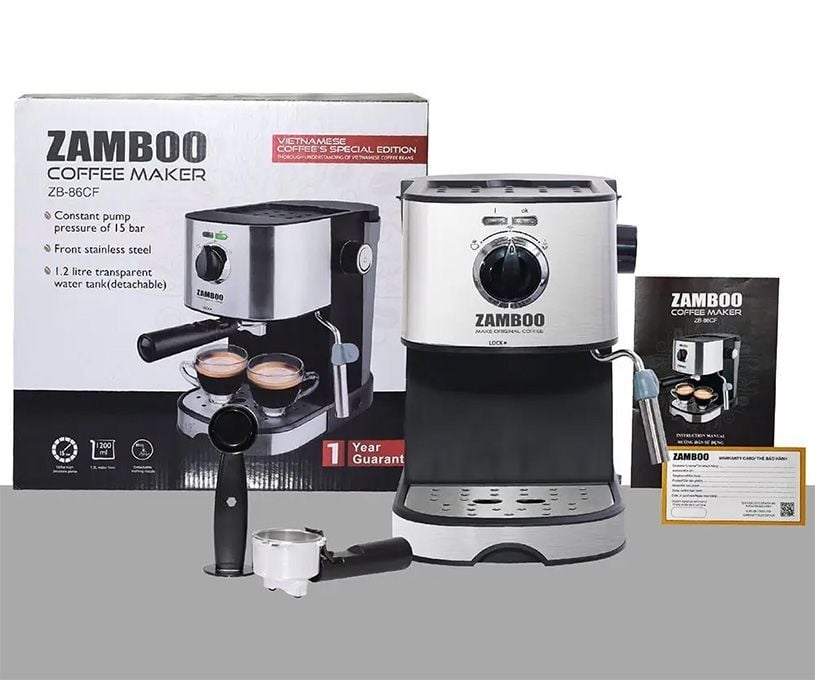 Máy pha cà phê Espresso Zamboo ZB-86CF (1.2 lít)
