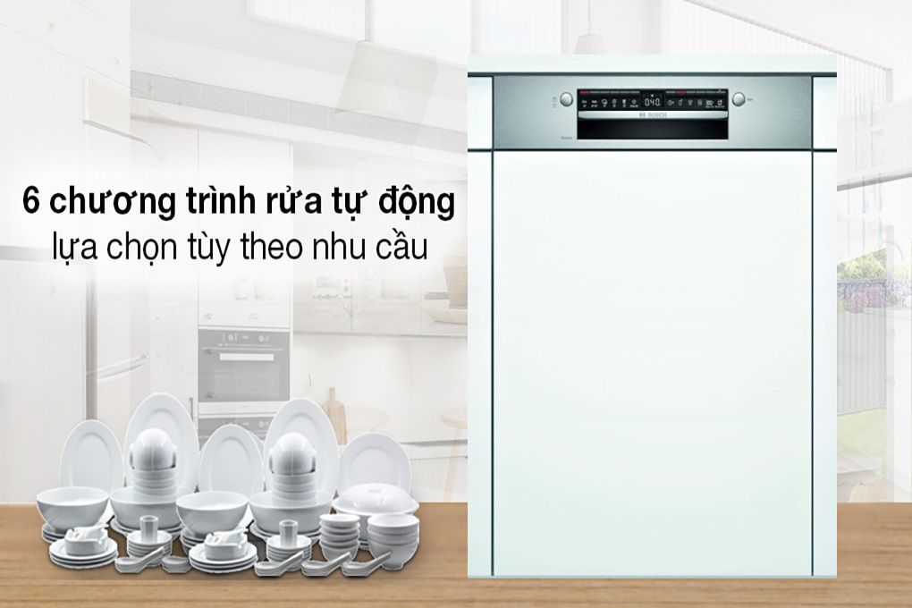 Máy rửa bát bán âm Bosch SMI4HVS33E Seri 4