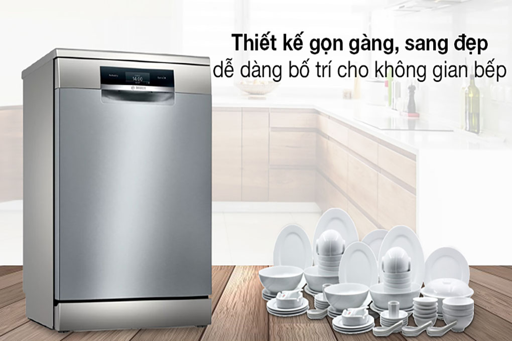 Máy rửa bát độc lập Bosch SMS8YCI01E Seri 8 Zeolith