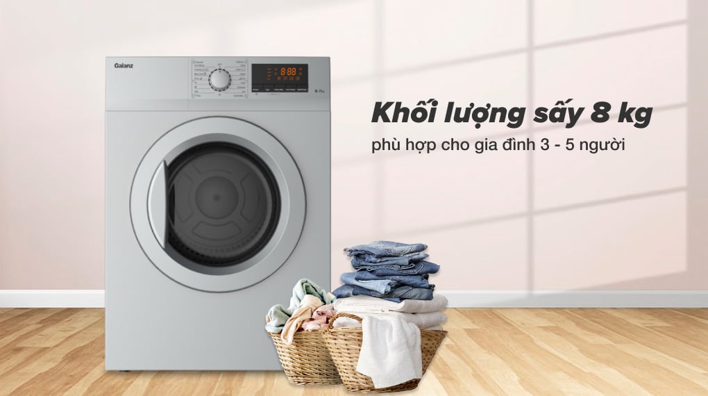 Khối lượng sấy 8kg