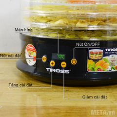 Máy sấy hoa quả, thực phẩm đa năng Tiross TS9682