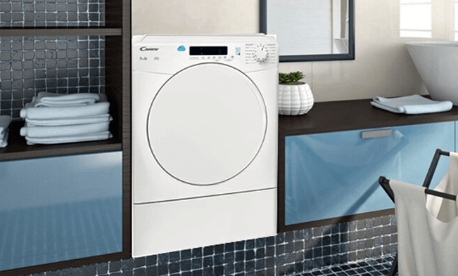 Máy sấy Candy CS V9DF-S có thiết kế nguyên khối, sang trọng