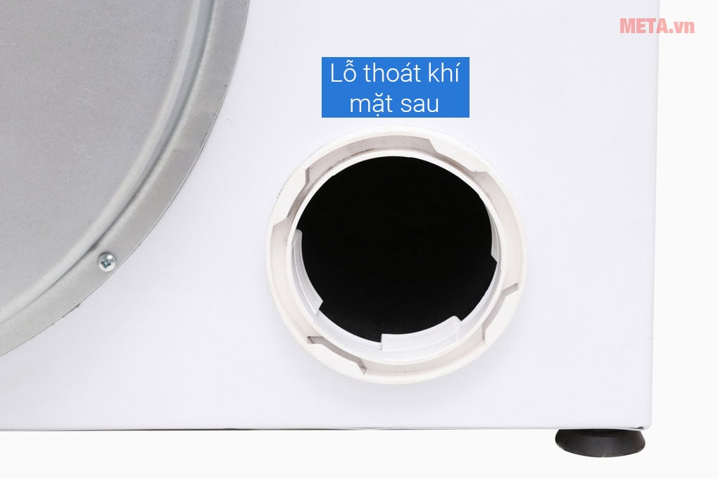 Lỗ thoát khí ở mặt sau của máy sấy Candy CS V9DF-S