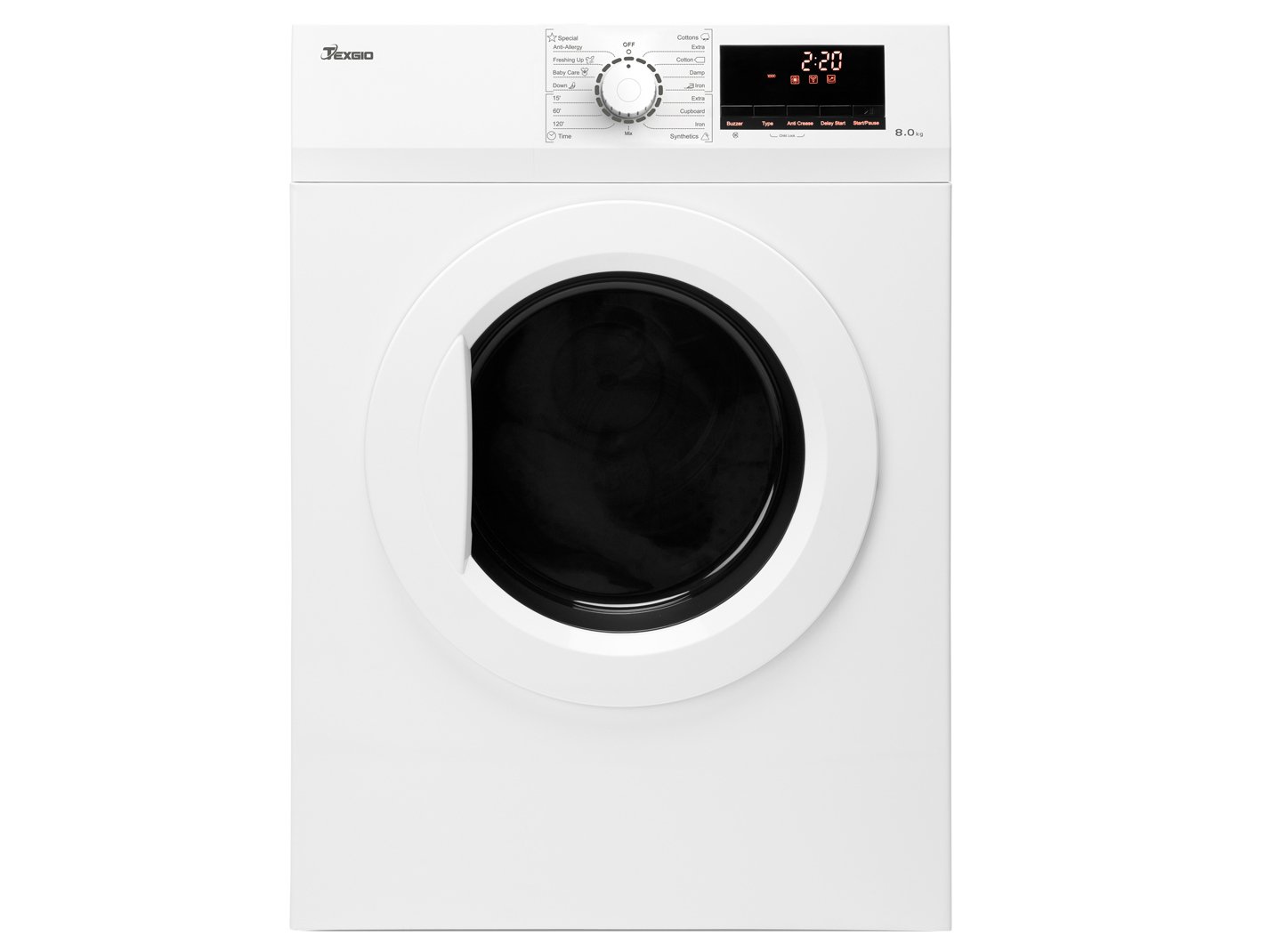 Máy sấy quần áo thông hơi Texgio TGDV802 (8kg) Máy sấy quần áo Texgio TGDV802
