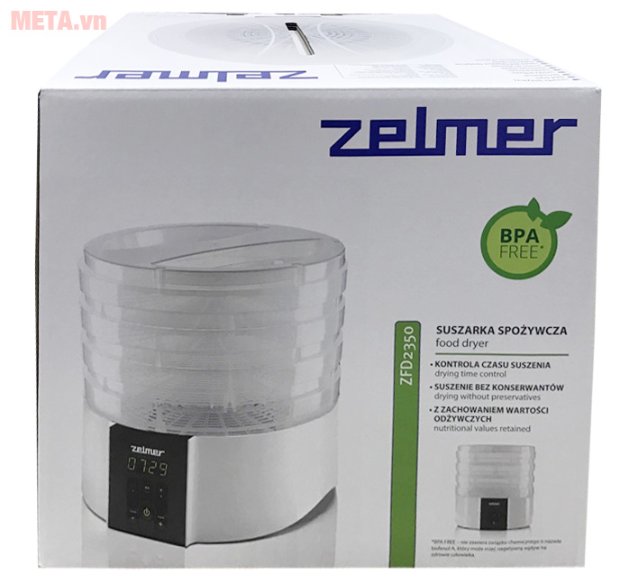 Máy sấy thực phẩm Zelmer ZFD2350W bảo quản trong hộp chắc chắn