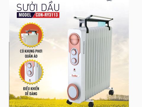 Máy sưởi dầu 13 thanh Saiko CDN-RY3113