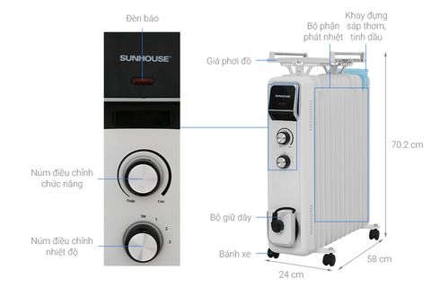 Máy sưởi dầu Sunhouse SHD7084 (13 thanh)