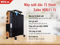 Máy sưởi dầu 15 thanh Saiko HDB-E1-15