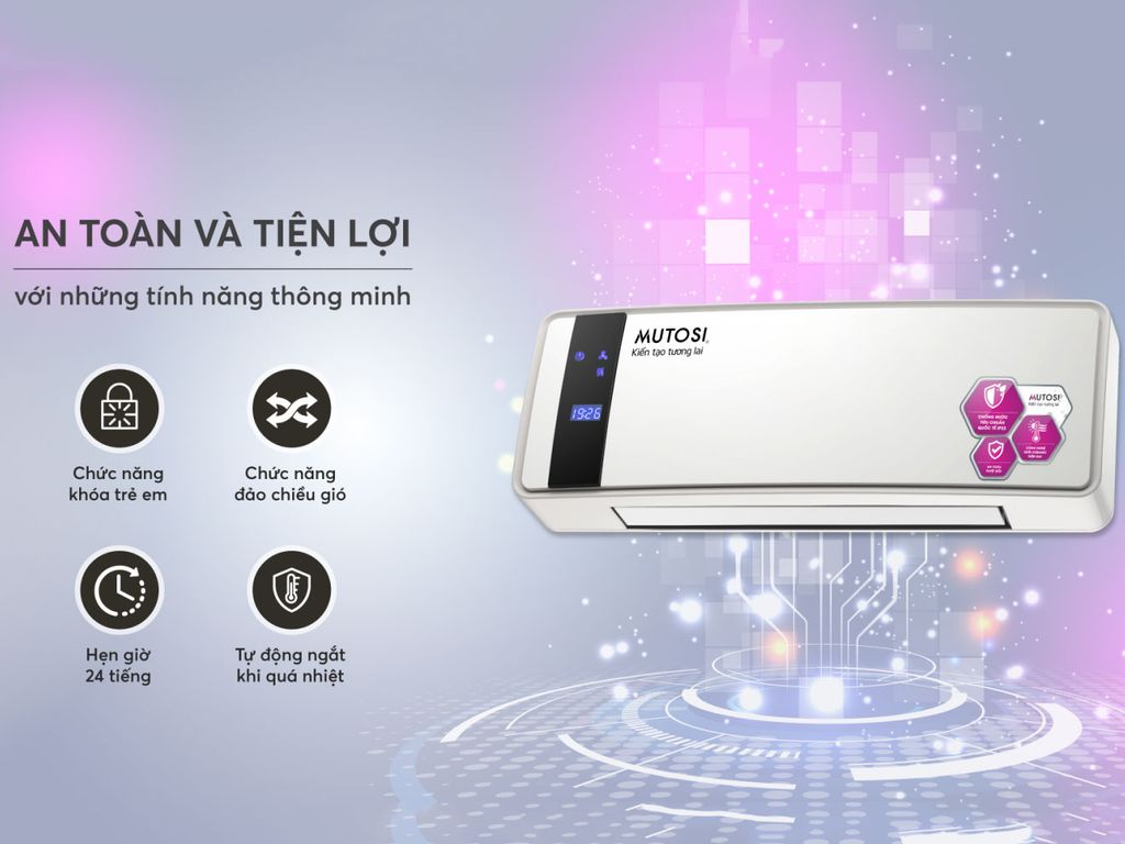 Máy sưởi điều hòa Ceramic Mutosi MCH-2000