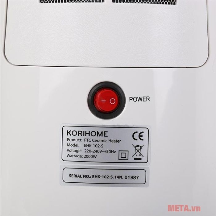 Máy sưởi KoriHome EHK-102-S