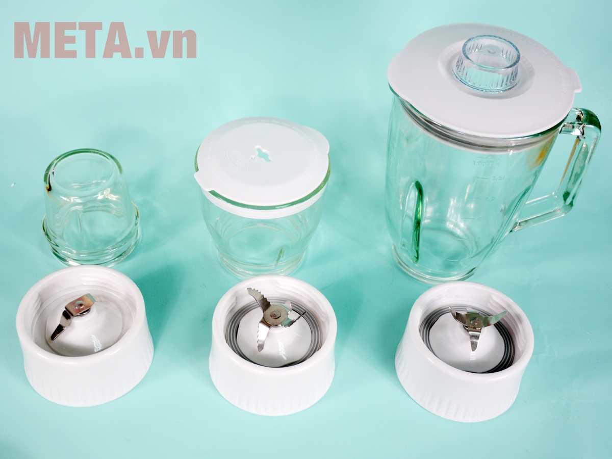 Trọn bộ sản phẩm máy xay sinh tố 3 cối Sunhouse SHD5580
