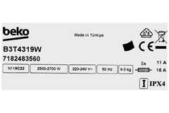 Máy sấy ngưng tụ Beko 9 kg B3T4319W