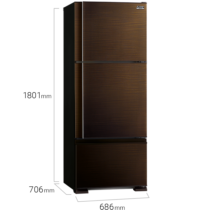 Tủ Lạnh Mitsubishi Inverter 414 Lít MR-V50ER-BRW-V