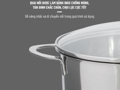 Bộ 3 nồi inox 304 cao cấp 5 lớp đáy từ Nagakawa NAG1351 (16cm, 20cm, 24cm)