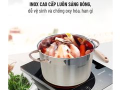 Bộ 3 nồi inox cao cấp 5 đáy Nagakawa NAG1352 (16cm, 20cm, 24cm)