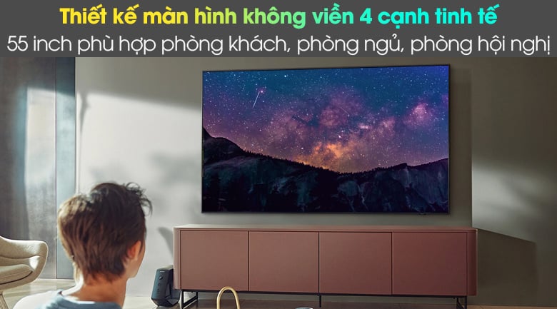 Smart Tivi Neo QLED 4K 55 inch Samsung QA55QN85A - Thiết kế màn hình không viền 4 cạnh tinh tế